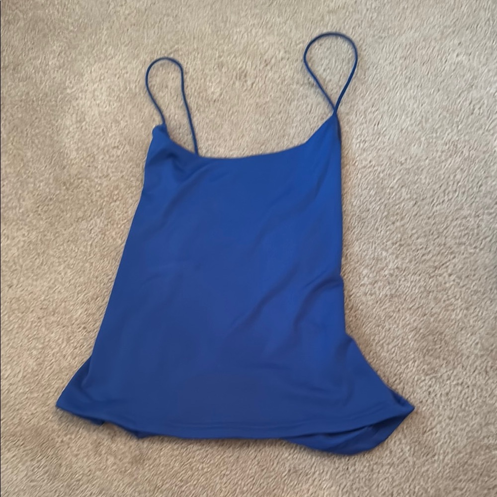 SHEIN Blue Fitted Sleeveless Camisole Top